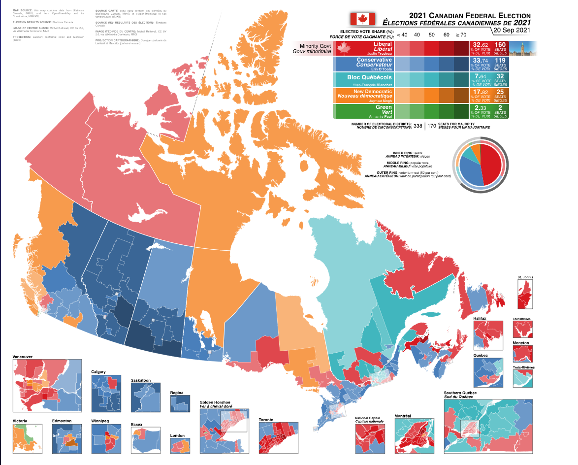 Federal Election 2021 results map