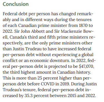 RECORD FEDERAL DEBT JUSTIN TRUDEAU